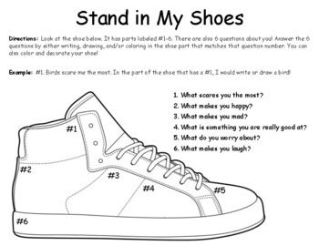 Printable Stand In My Shoes Activity