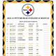 Printable Steelers Schedule