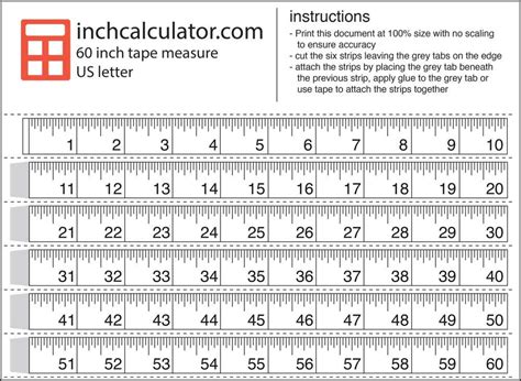 Printable Tape Measure Inches