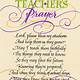 Printable Teachers Prayer