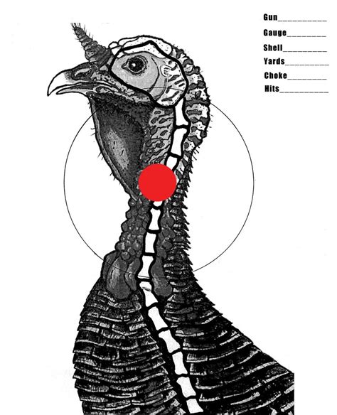 Printable Turkey Head Target
