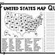 Printable Us Map Quiz