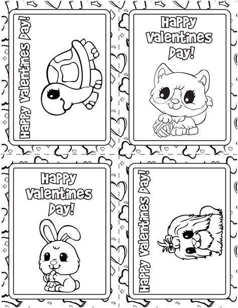 Printable Valentines Day Cards To Color