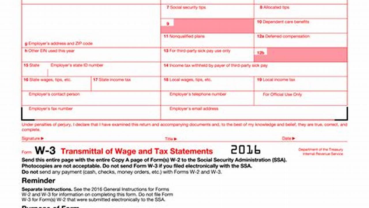 Printable W3 Form 2025