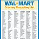 Printable Walmart Grocery List