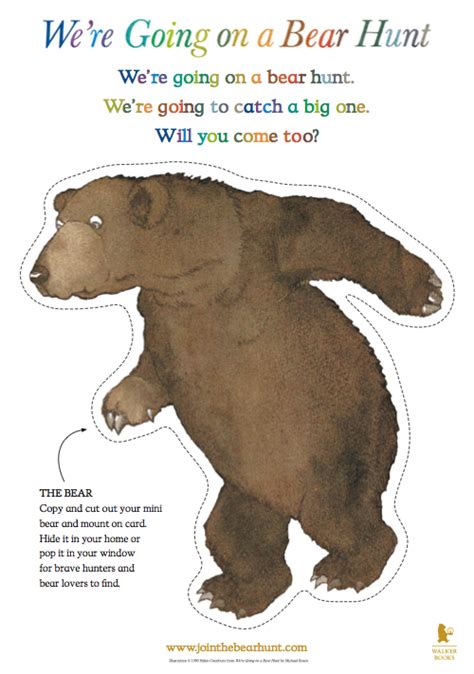 Printable We're Going On A Bear Hunt