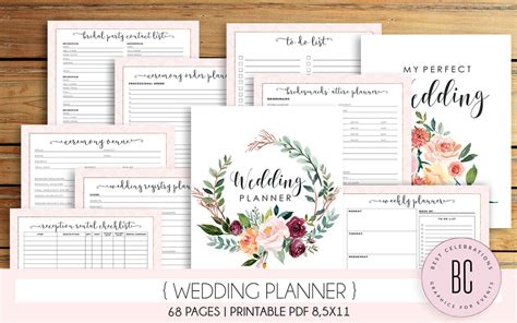 Printable Wedding Planner Book