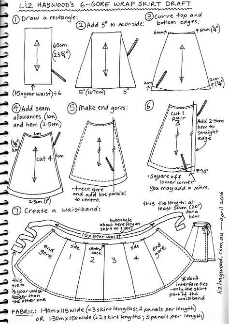 Printable Wrap Skirt Pattern