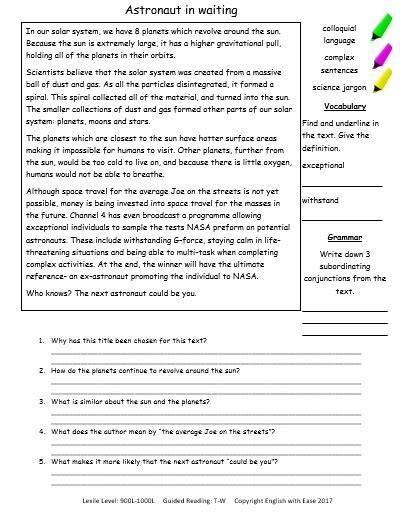 Printable Year 6 Reading Comprehension Worksheets Pdf For Students