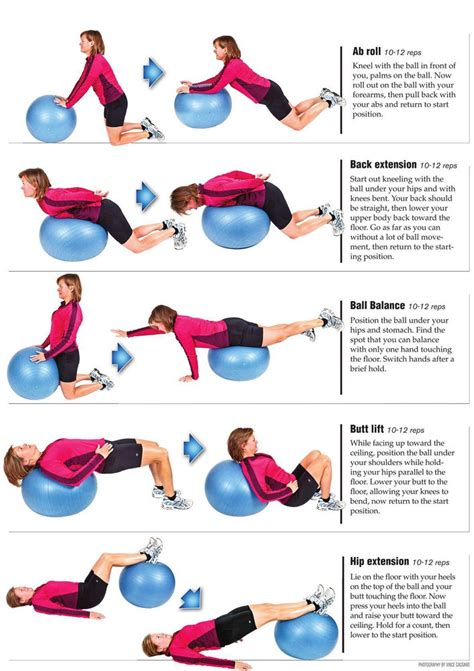 Printable Yoga Ball Exercises