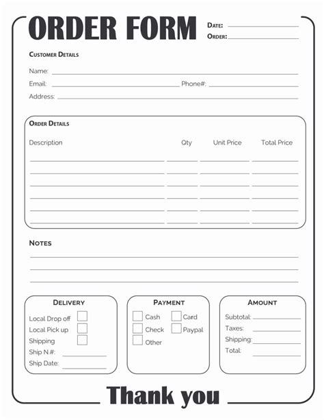 FREE Printable Purchase Order Template World of Printables