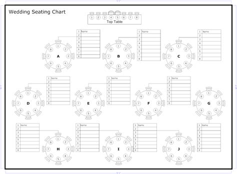 INSTANT Download Editable Wedding Seating Chart Wedding Table Plan