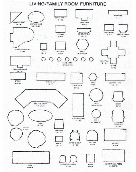 Printable 1/4 Scale Furniture Template Pdf