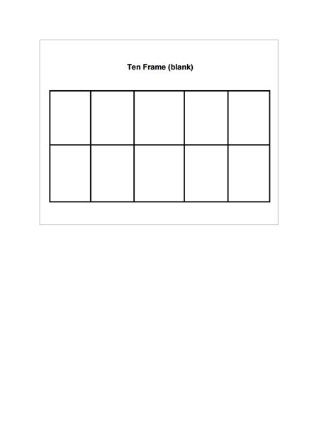 Printable 10 Frame