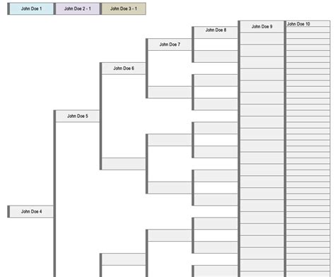 Printable 10 Generation Family Tree Template Excel