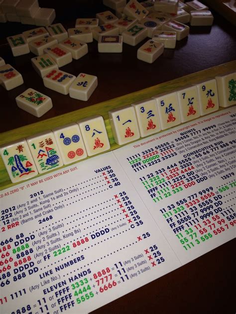Printable 2020 Mahjong Card Pdf