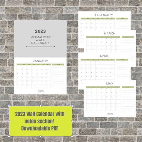 Printable 2023 Wall Calendar Images For Home