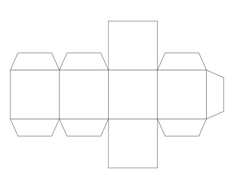Printable 3 D Box Shape Template