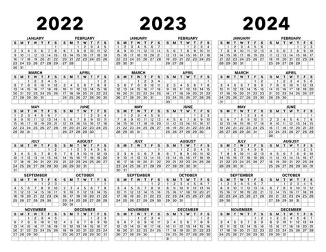 Three Year Calendar 20212023 Calendar Printables Free Blank