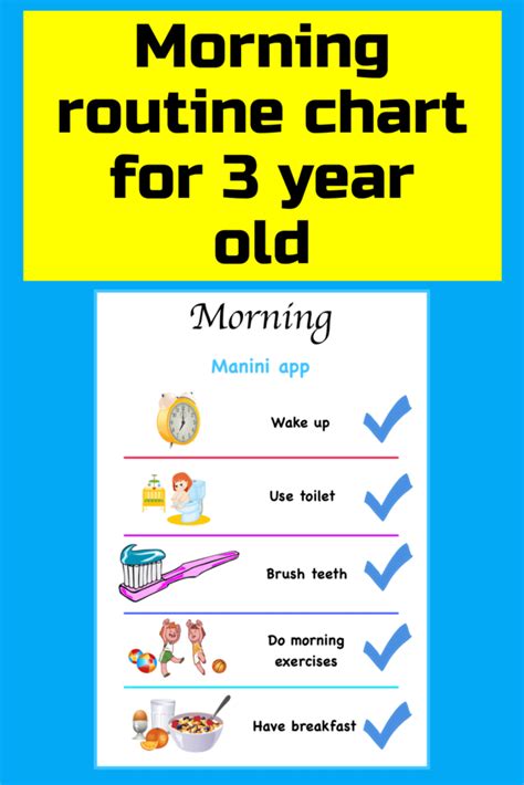 Printable 3 Year Old Daily Routine Chart