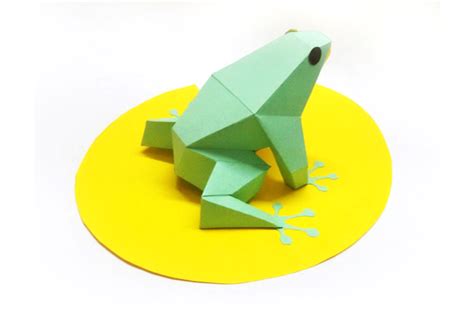 Printable 3d Frog Template