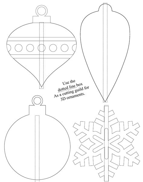 Printable 3d Ornament Template