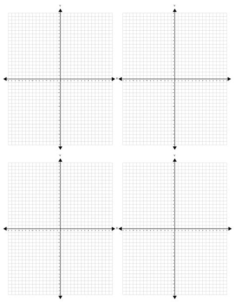 Printable 4 Quadrant Graph Paper
