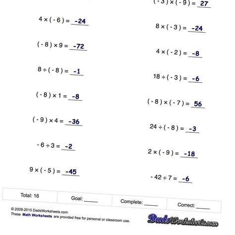 Printable 8th Grade Math Worksheets With Answer Key