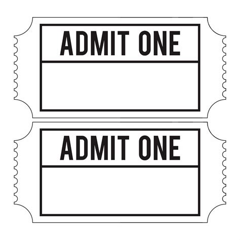 Printable Admit One Ticket