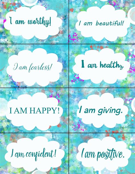Printable Affirmations For Students