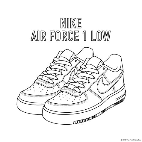Printable Air Force 1 Coloring Page