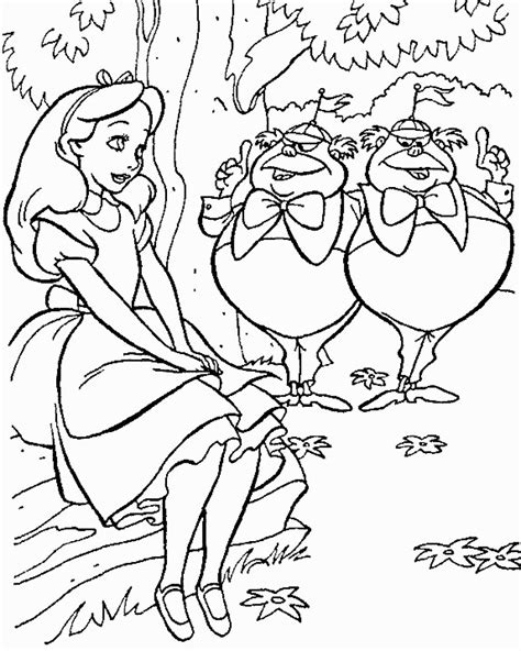 Printable Alice In Wonderland Coloring Pages