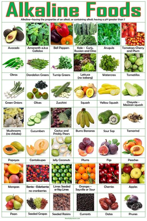 Printable Alkaline Food List