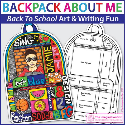 Printable All About Me Backpack Template