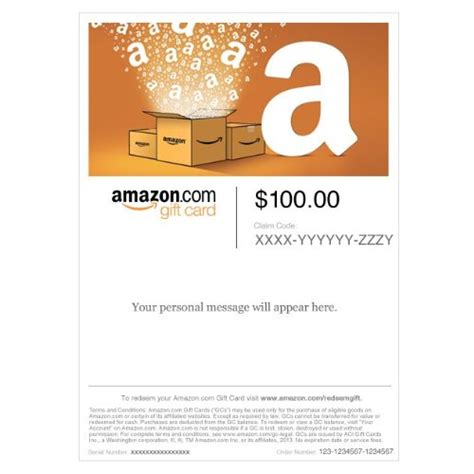 Printable Amazon Gift Cards