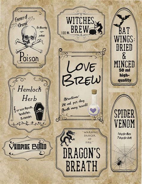Printable Apothecary Labels