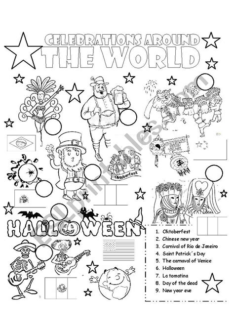 Printable Around The World Worksheets