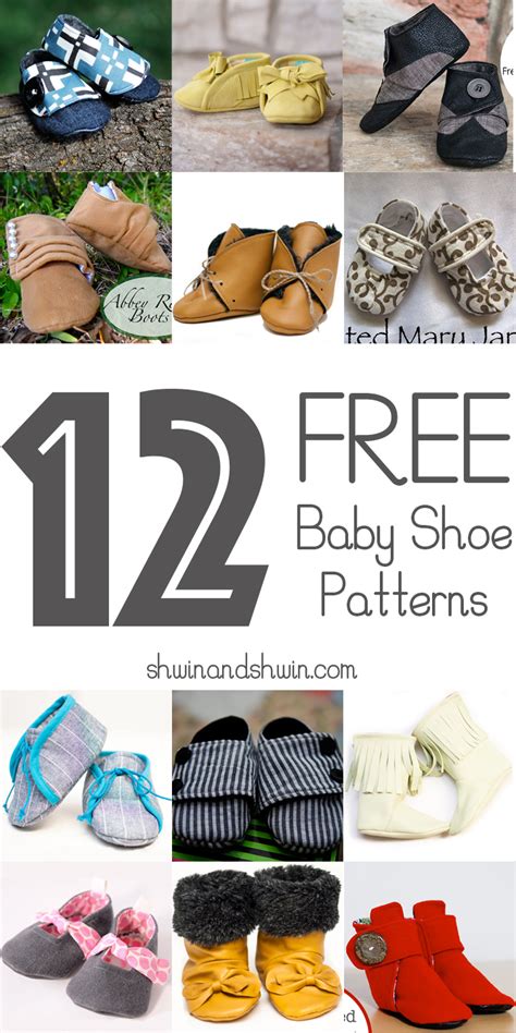 Printable Baby Shoe Patterns Free Templates