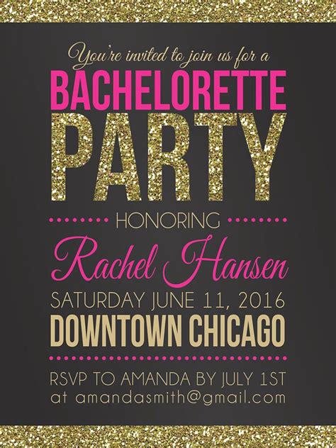 Printable Bachelorette Party Invitations Templates