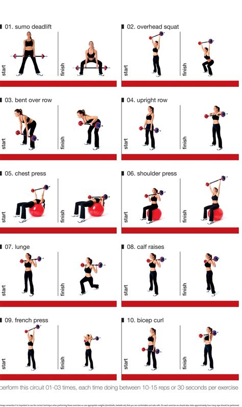 Printable Barbell Exercises