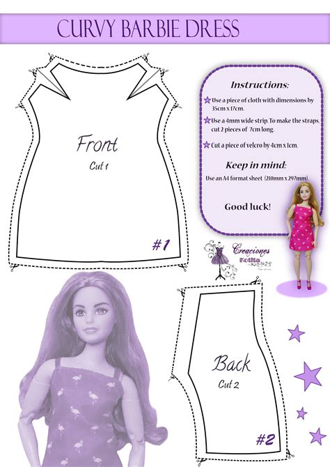 Printable Barbie Dress Pattern