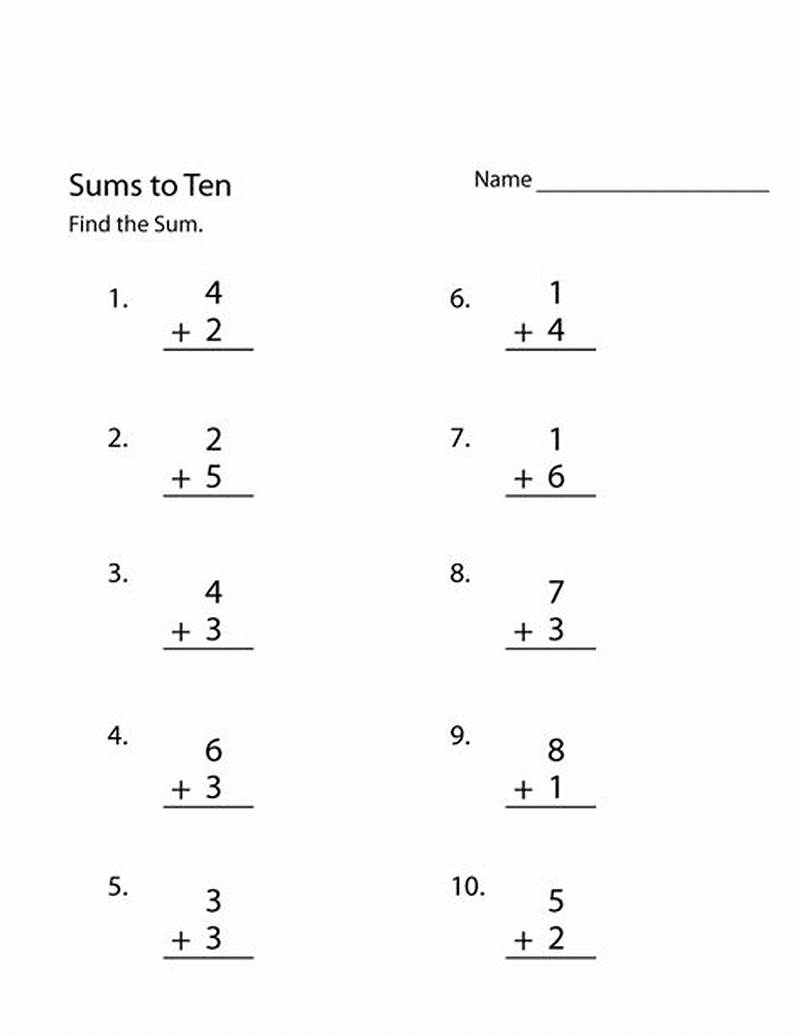 Printable Basic Math Worksheets
