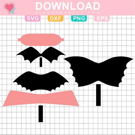 Printable Bat Bow Template