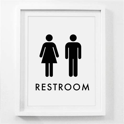 Printable Bathroom Sign