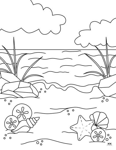 Printable Beach Coloring Page