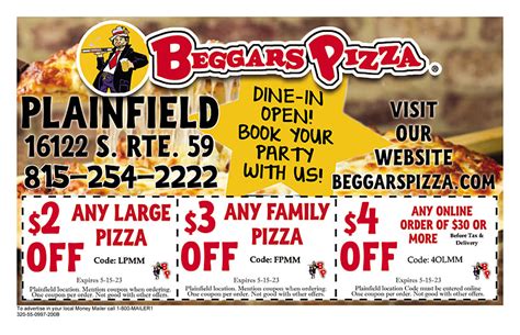 Printable Beggars Pizza Coupons 2023