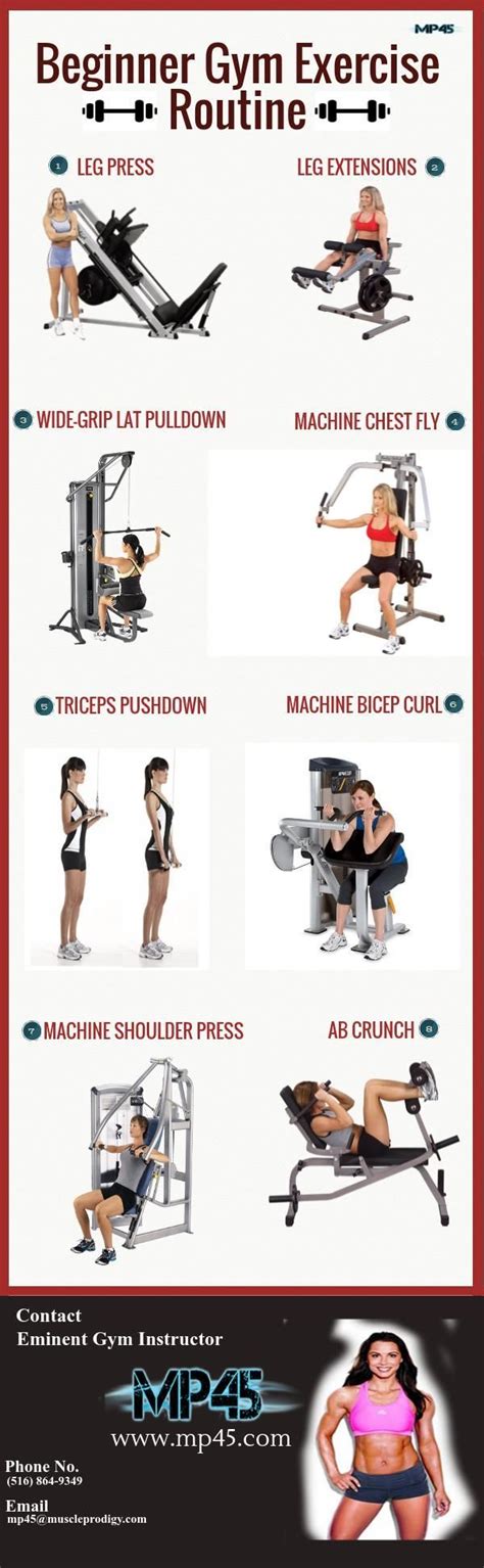 Printable Beginner Gym Workout Female