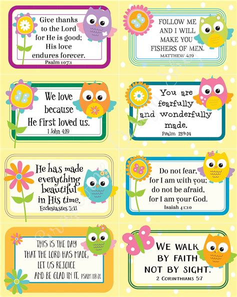 Printable Bible Verses For Toddlers