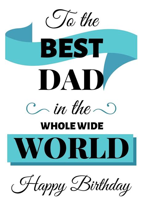 Printable Birthday Card For Father