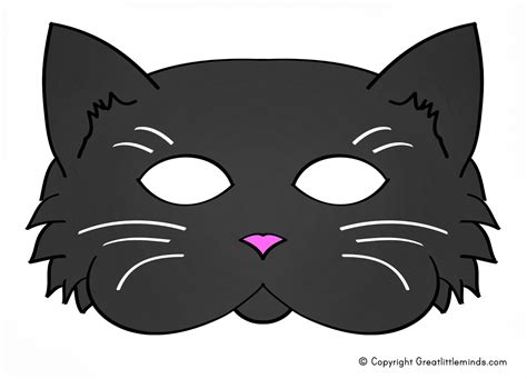 Printable Black Cat Mask